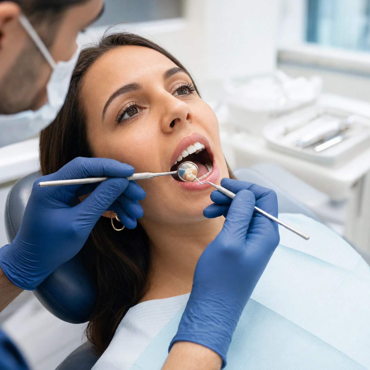 Dental care in a professional clinic